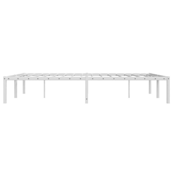 Estrutura de cama 140x200 cm metal branco - Image 5