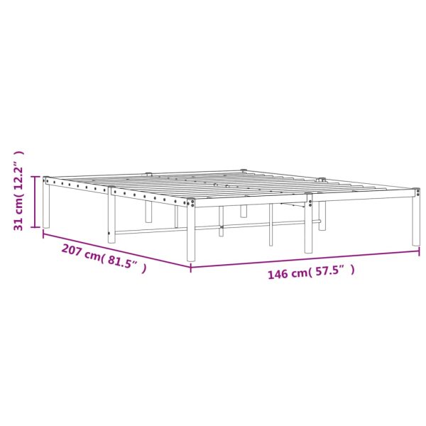 Estrutura de cama 140x200 cm metal branco - Image 8