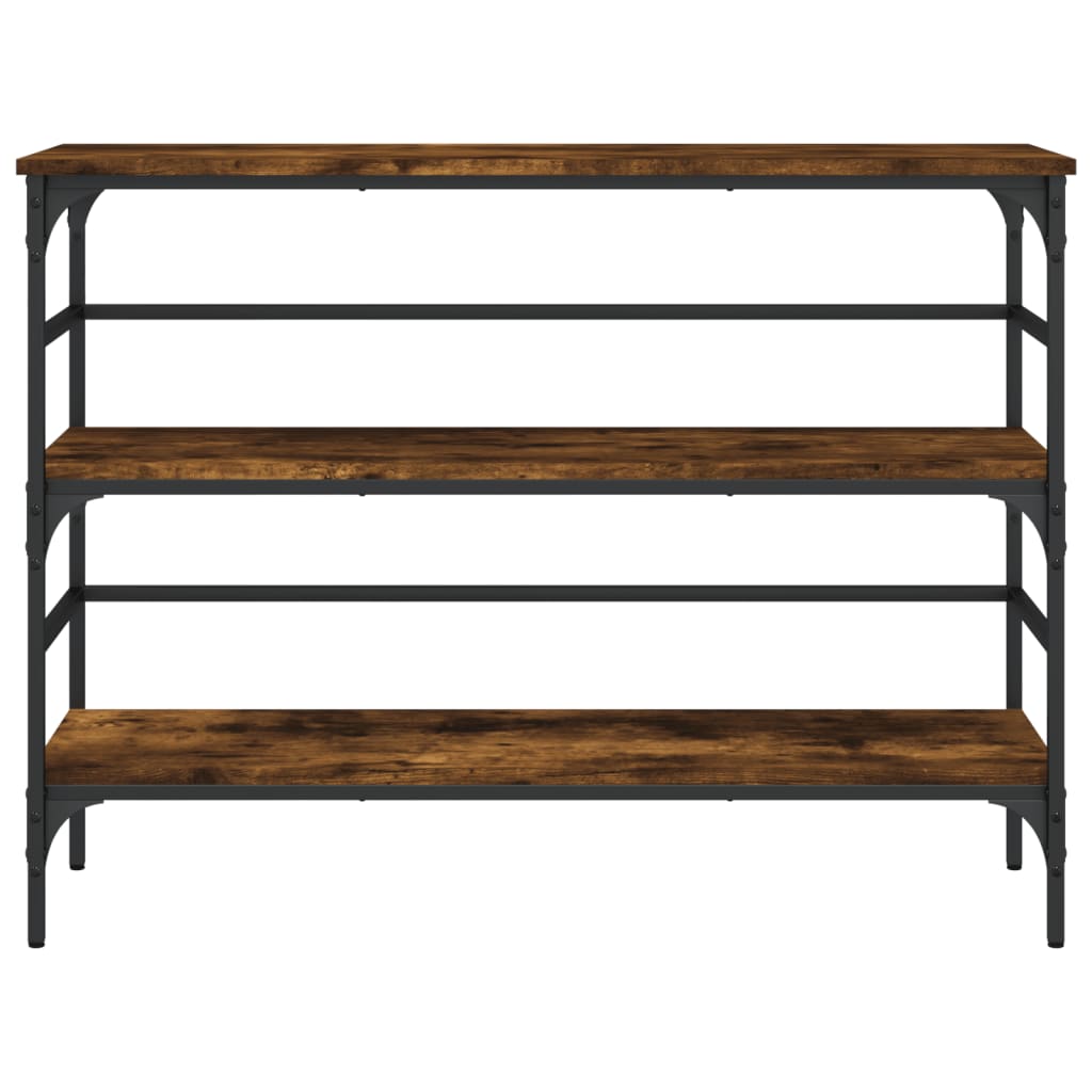 Mesa consola 100x32x75 cm derivados de madeira carvalho fumado - Image 4