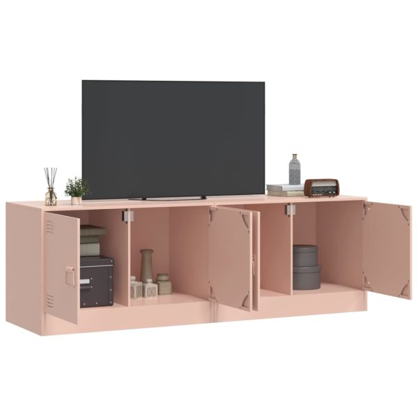 Móveis de TV 2 pcs 67x39x44 cm aço rosa - Image 2