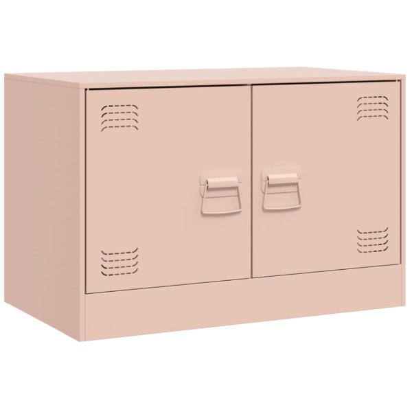 Móveis de TV 2 pcs 67x39x44 cm aço rosa - Image 4