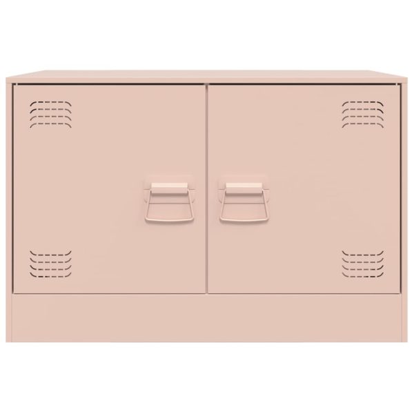 Móveis de TV 2 pcs 67x39x44 cm aço rosa - Image 5