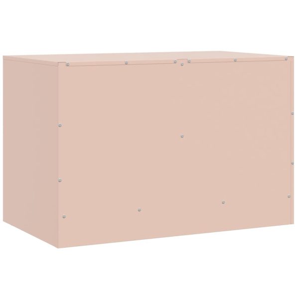 Móveis de TV 2 pcs 67x39x44 cm aço rosa - Image 8
