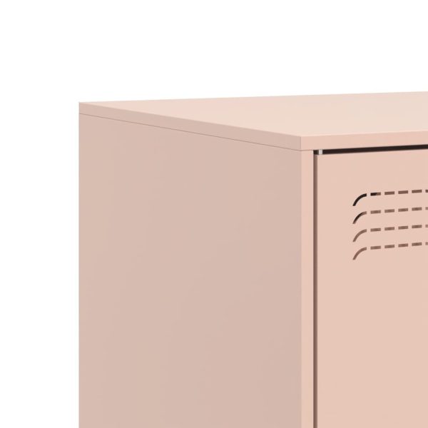 Móveis de TV 2 pcs 67x39x44 cm aço rosa - Image 9