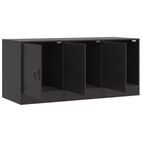 Móvel de TV 99x39x44 aço preto - Image 6