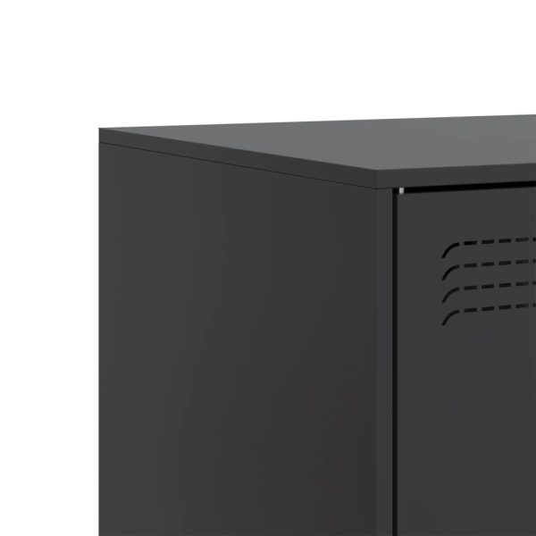 Móvel de TV 99x39x44 aço preto - Image 10