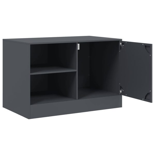 Móvel de TV 67x39x44 cm aço antracite - Image 6