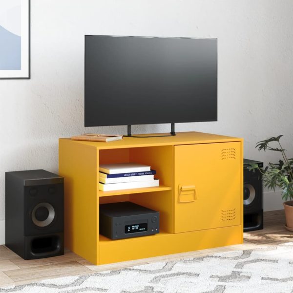 Móvel de TV 67x39x44 cm aço amarelo mostarda - Image 2