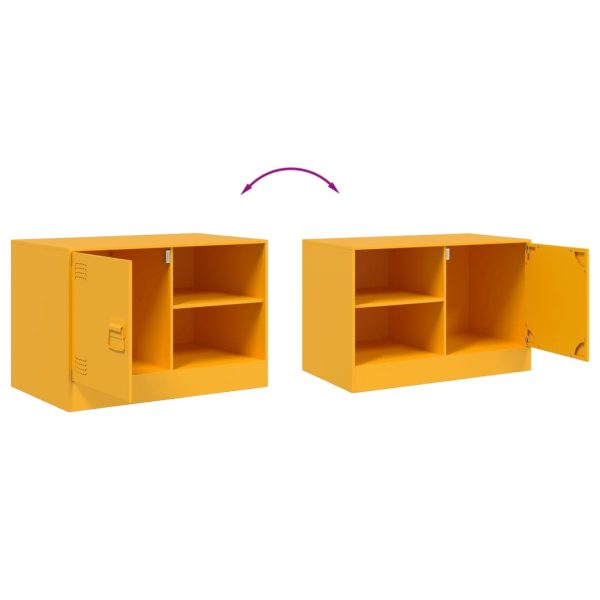 Móvel de TV 67x39x44 cm aço amarelo mostarda - Image 9