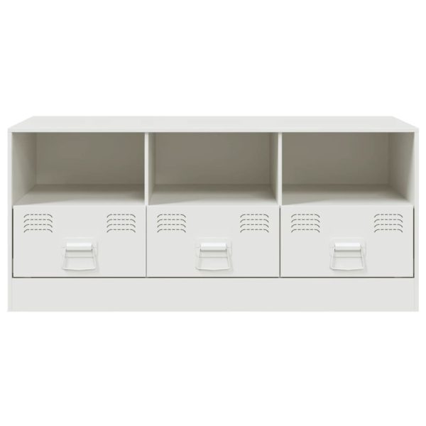 Móvel de TV 99x39x44 cm aço branco - Image 5