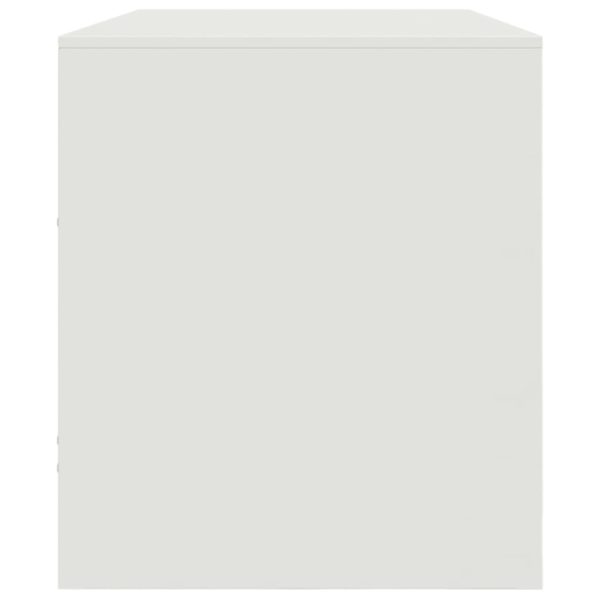 Móvel de TV 99x39x44 cm aço branco - Image 7