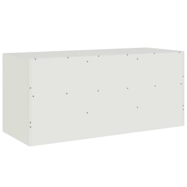 Móvel de TV 99x39x44 cm aço branco - Image 8