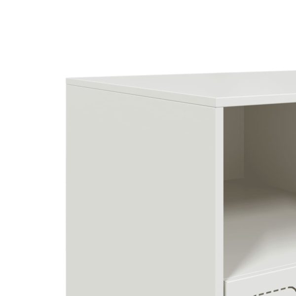 Móvel de TV 99x39x44 cm aço branco - Image 9
