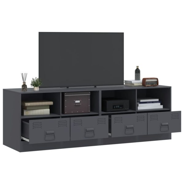 Móveis de TV 2 pcs 67x39x44 cm aço antracite - Image 3