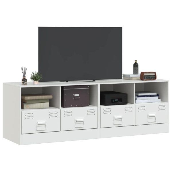 Móveis de TV 2 pcs 67x39x44 cm aço branco - Image 2