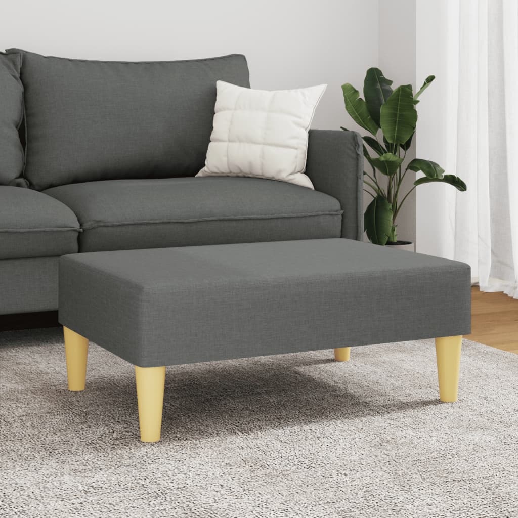 Apoio de pés 77x55x31 cm tecido cinzento-escuro - Image 2