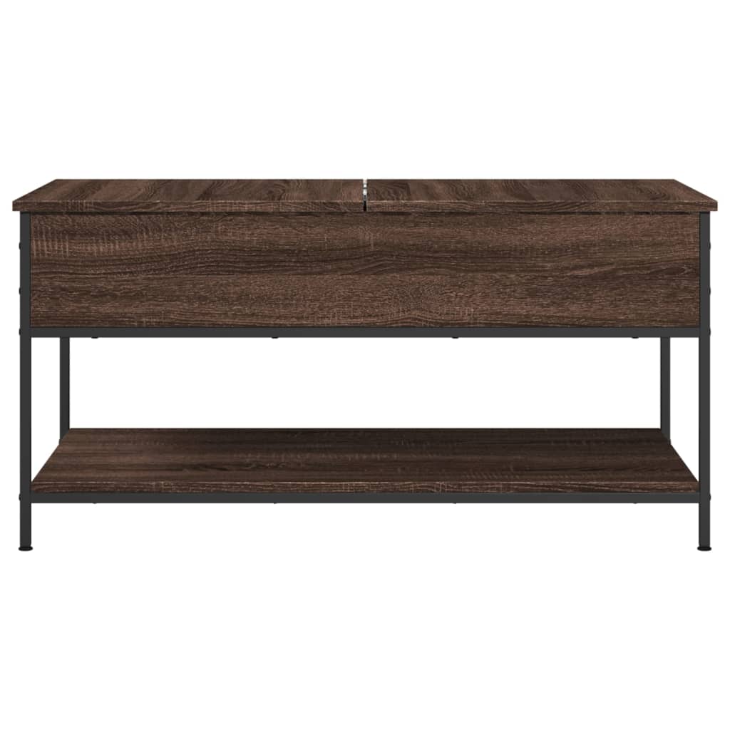 Mesa centro 100x50x50 cm deriv. madeira/metal carvalho castanho - Image 4