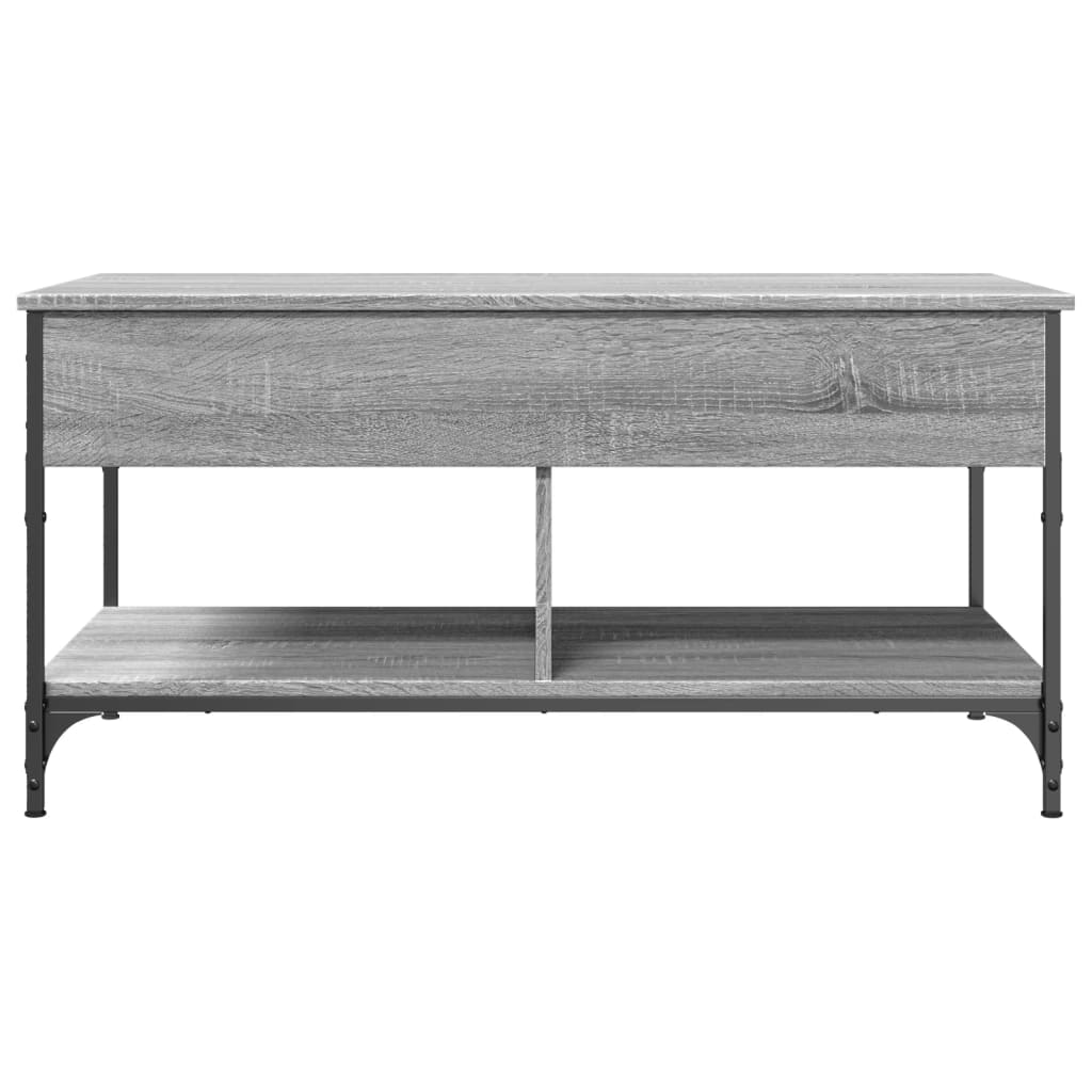 Mesa de centro 100x50x50cm deriv. madeira/metal cinzento sonoma - Image 4