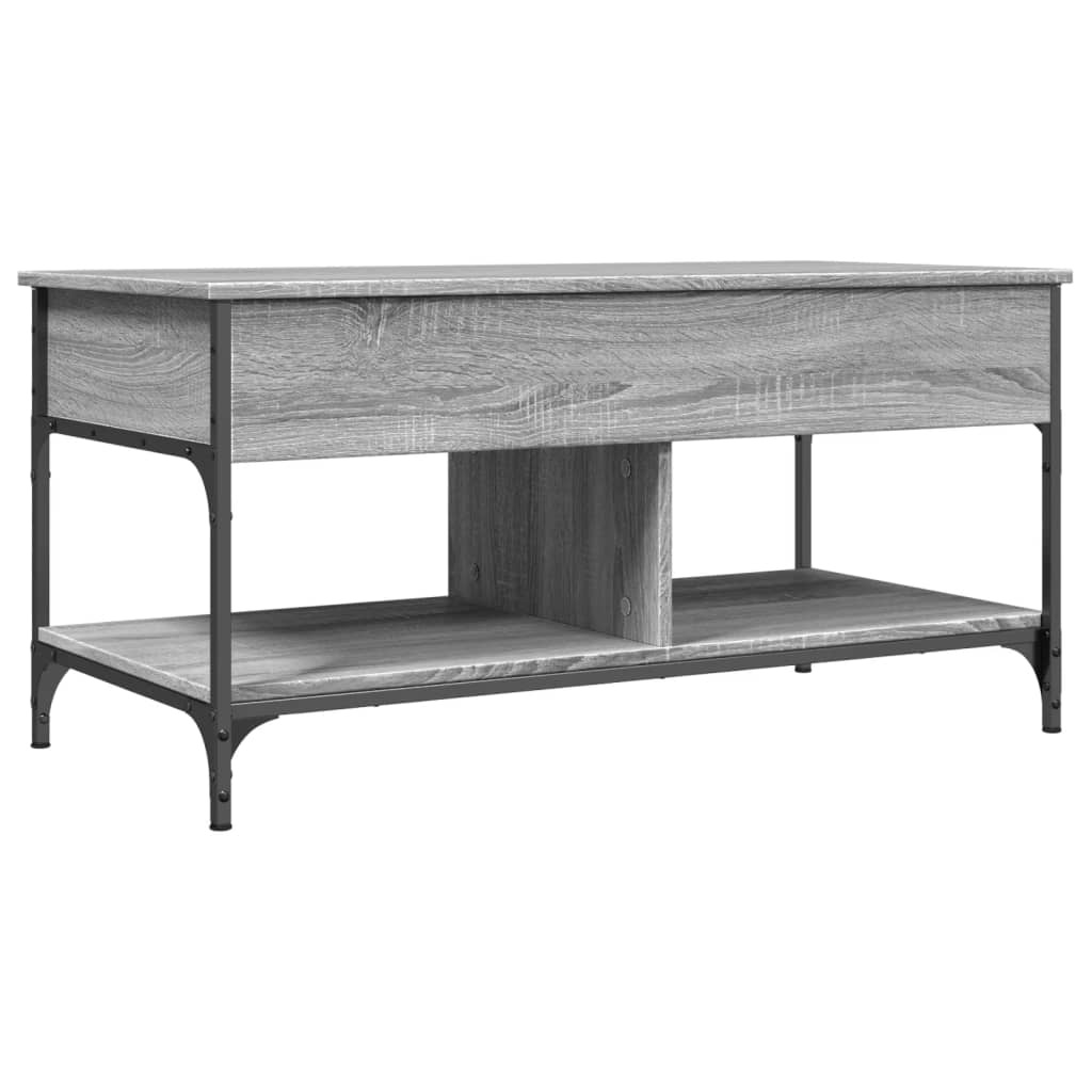 Mesa de centro 100x50x50cm deriv. madeira/metal cinzento sonoma - Image 6