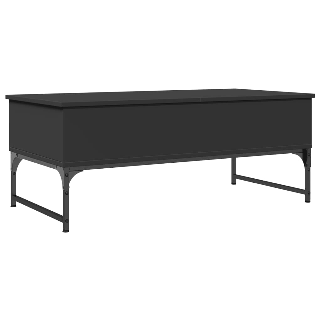Mesa de centro 100x50x40 cm derivados de madeira/metal preto - Image 6