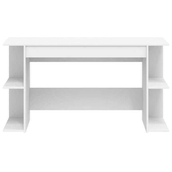 Secretária 140x50x75 cm derivados de madeira branco - Image 3