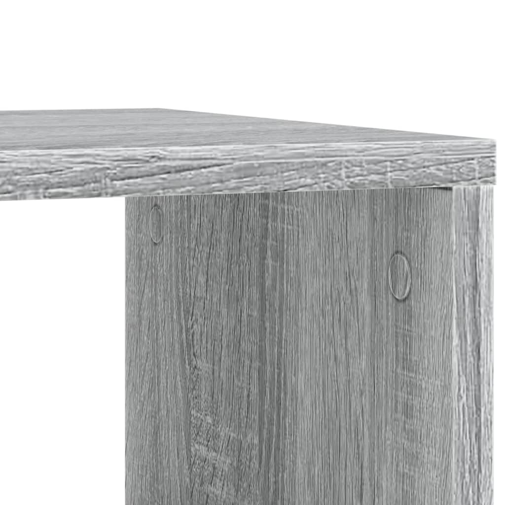 Mesa de apoio com rodas derivados de madeira cinzento sonoma - Image 7