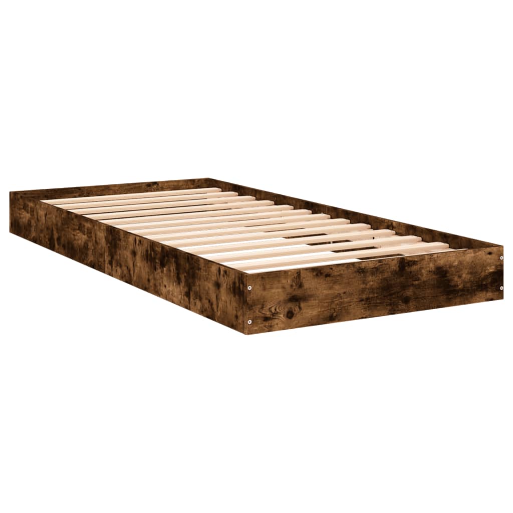 Estrutura cama s/ colchão derivados de madeira carvalho fumado - Image 2