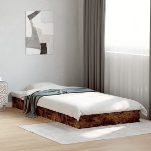 Estrutura cama s/ colchão derivados de madeira carvalho fumado