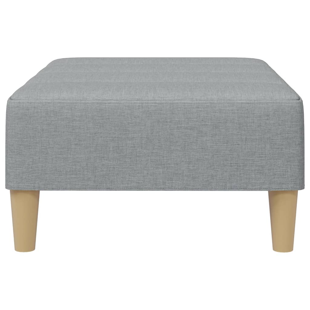 Apoio de pés 77x55x31 cm tecido cinzento-claro - Image 4
