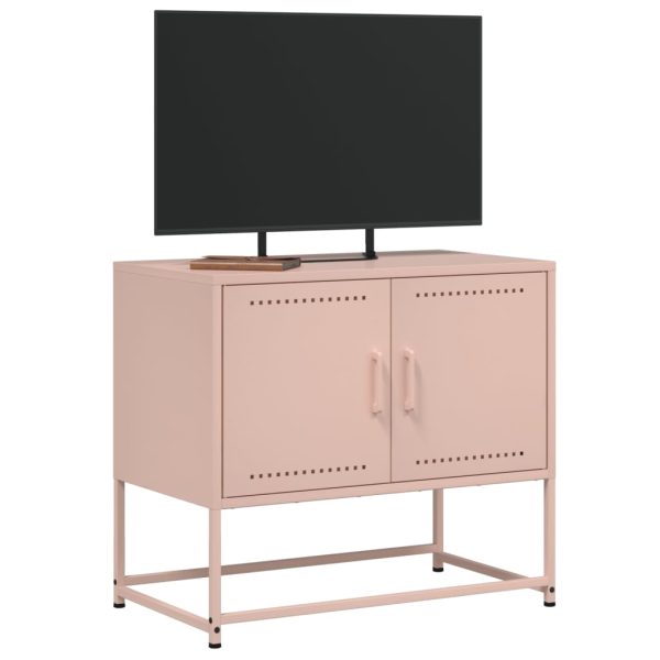 Móvel de TV 68,5x39x60,5 cm aço rosa - Image 3