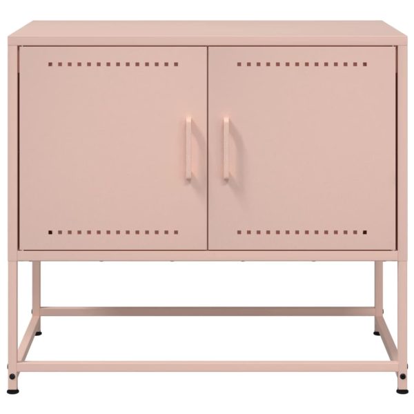 Móvel de TV 68,5x39x60,5 cm aço rosa - Image 5