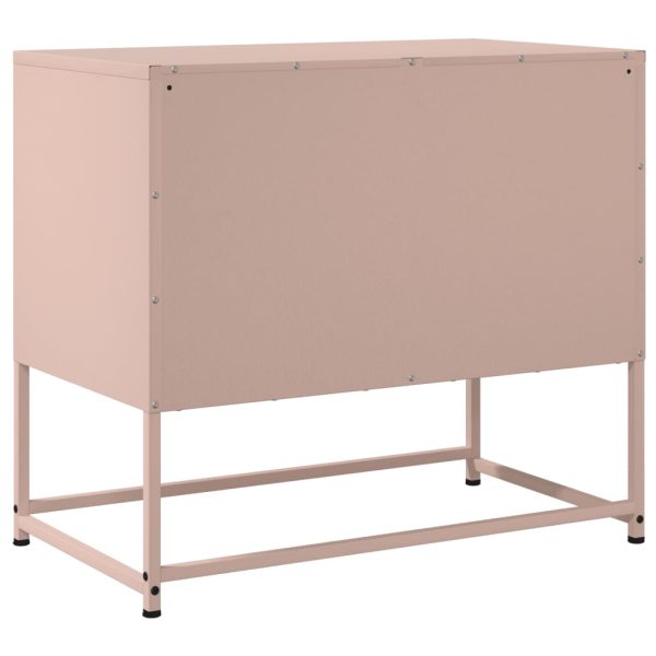 Móvel de TV 68,5x39x60,5 cm aço rosa - Image 7