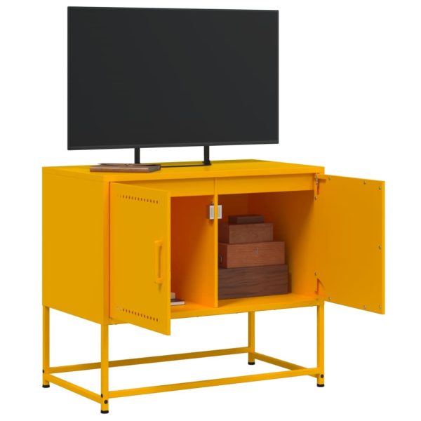 Móvel de TV 68,5x39x60,5 cm aço amarelo mostarda - Image 4