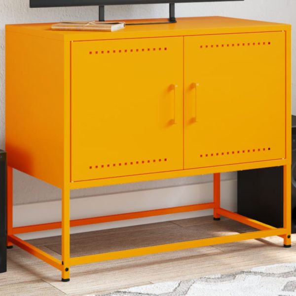 Móvel de TV 68,5x39x60,5 cm aço amarelo mostarda