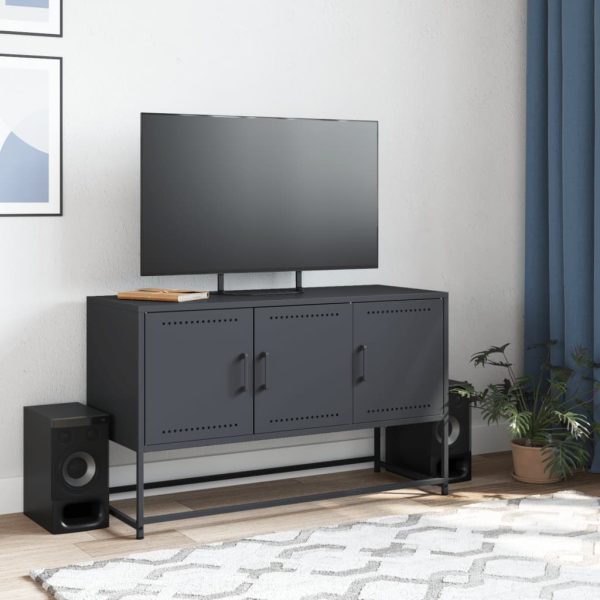 Móvel de TV 100,5x39x60,5 cm aço antracite - Image 2