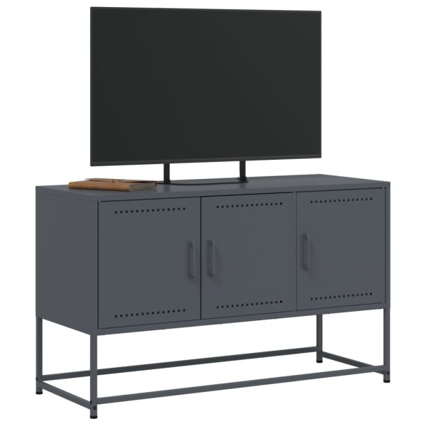 Móvel de TV 100,5x39x60,5 cm aço antracite - Image 3