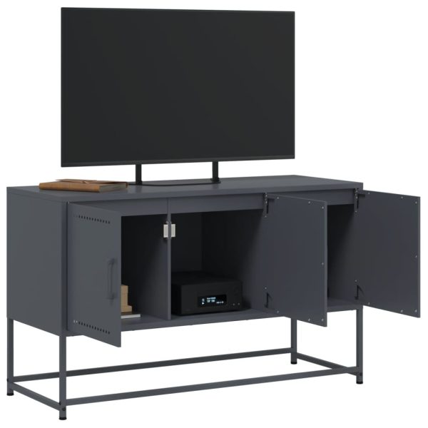 Móvel de TV 100,5x39x60,5 cm aço antracite - Image 4