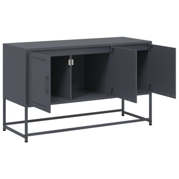 Móvel de TV 100,5x39x60,5 cm aço antracite - Image 8