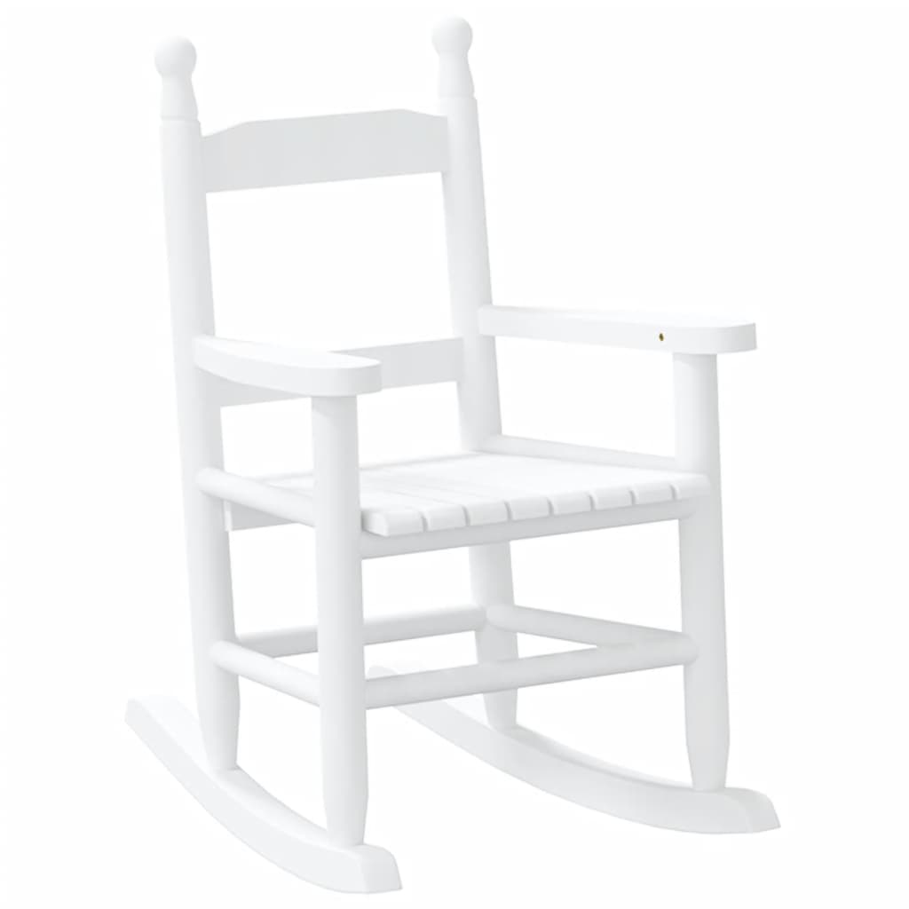 Cadeiras de baloiço infantis 2 pcs álamo maciço branco - Image 2