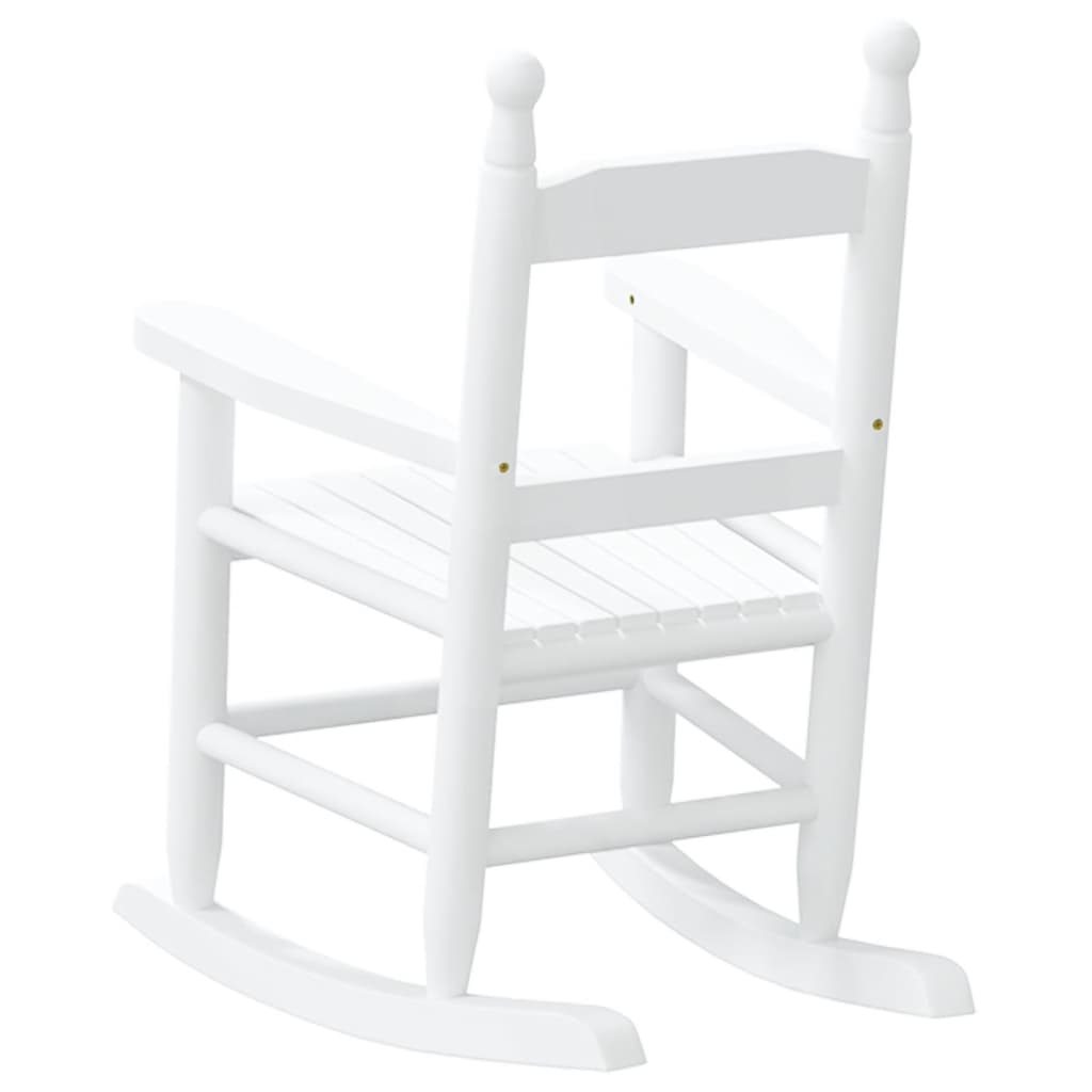 Cadeiras de baloiço infantis 2 pcs álamo maciço branco - Image 5
