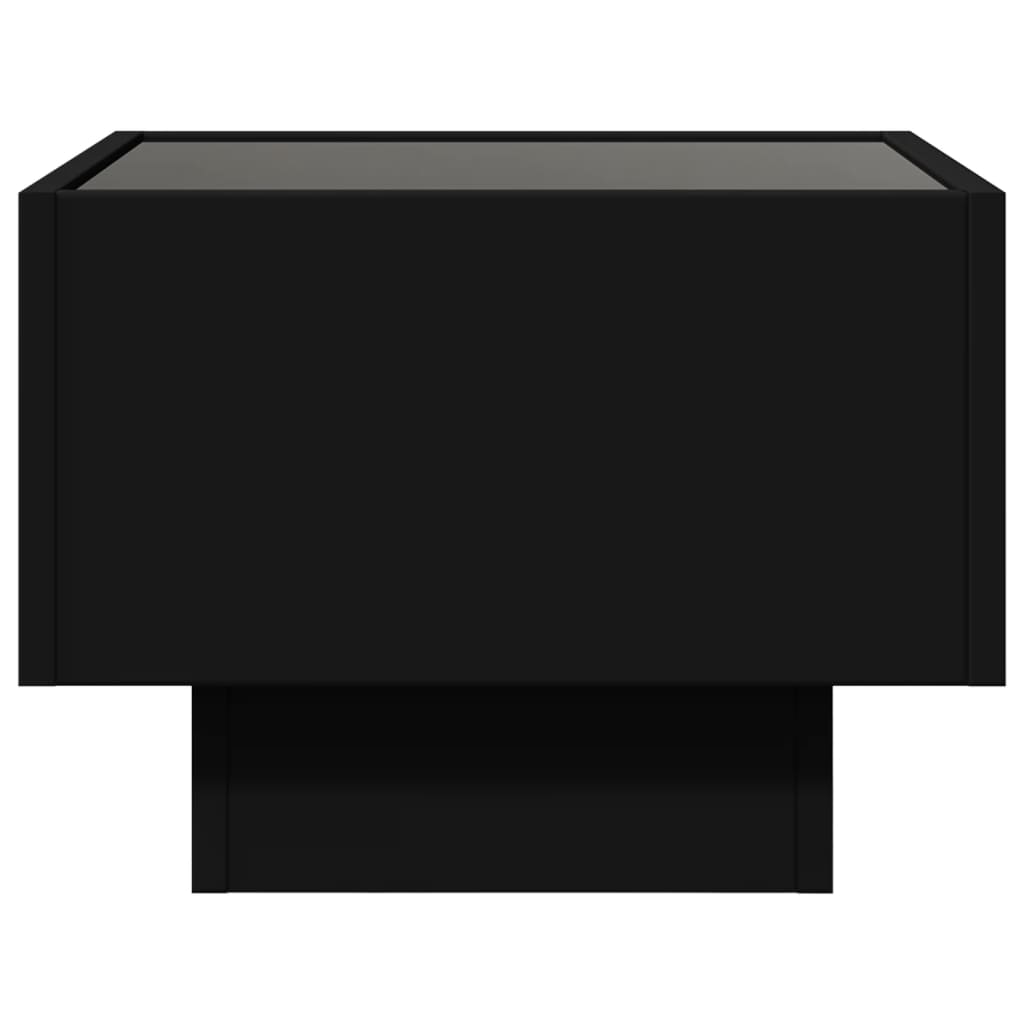 Mesa de apoio c/ LEDs 40x40x30 cm derivados de madeira preto - Image 5
