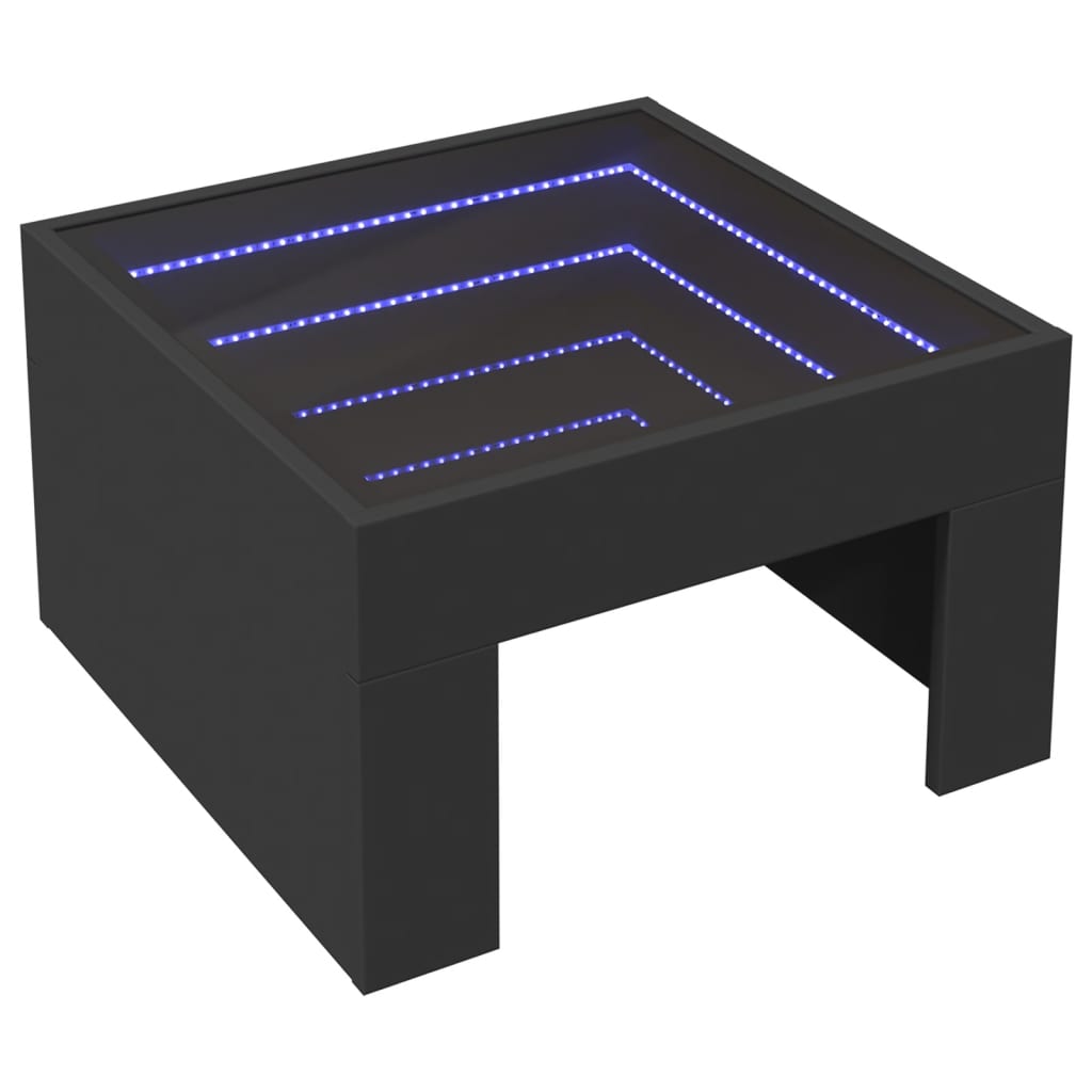 Mesa de centro luzes LED Infinity 50x50x30 cm preto - Image 2