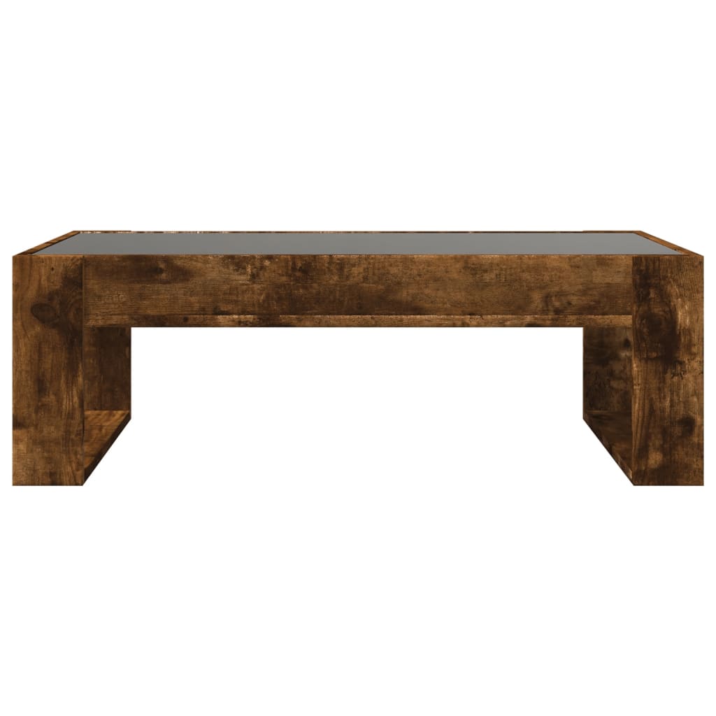 Mesa de centro luzes LED Infinity 90x53x30 cm carvalho fumado - Image 5