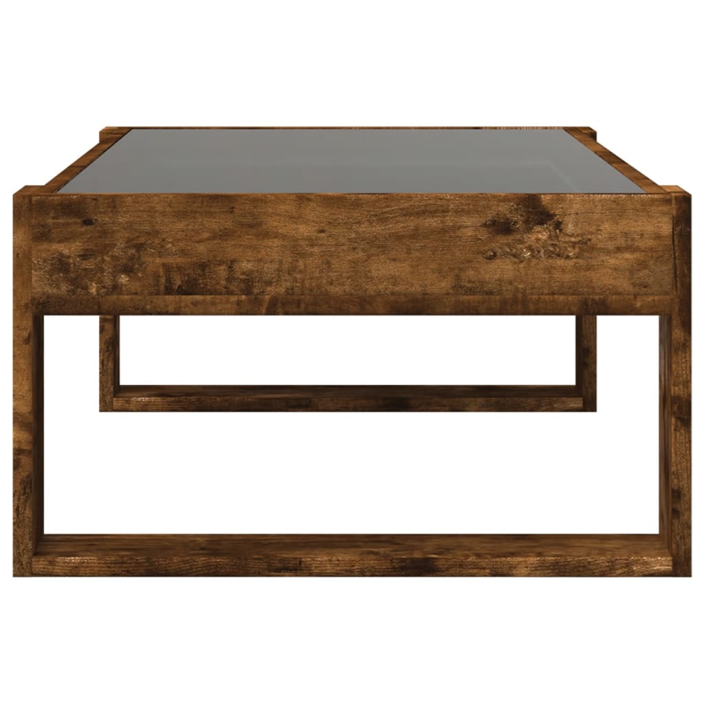 Mesa de centro luzes LED Infinity 90x53x30 cm carvalho fumado - Image 6