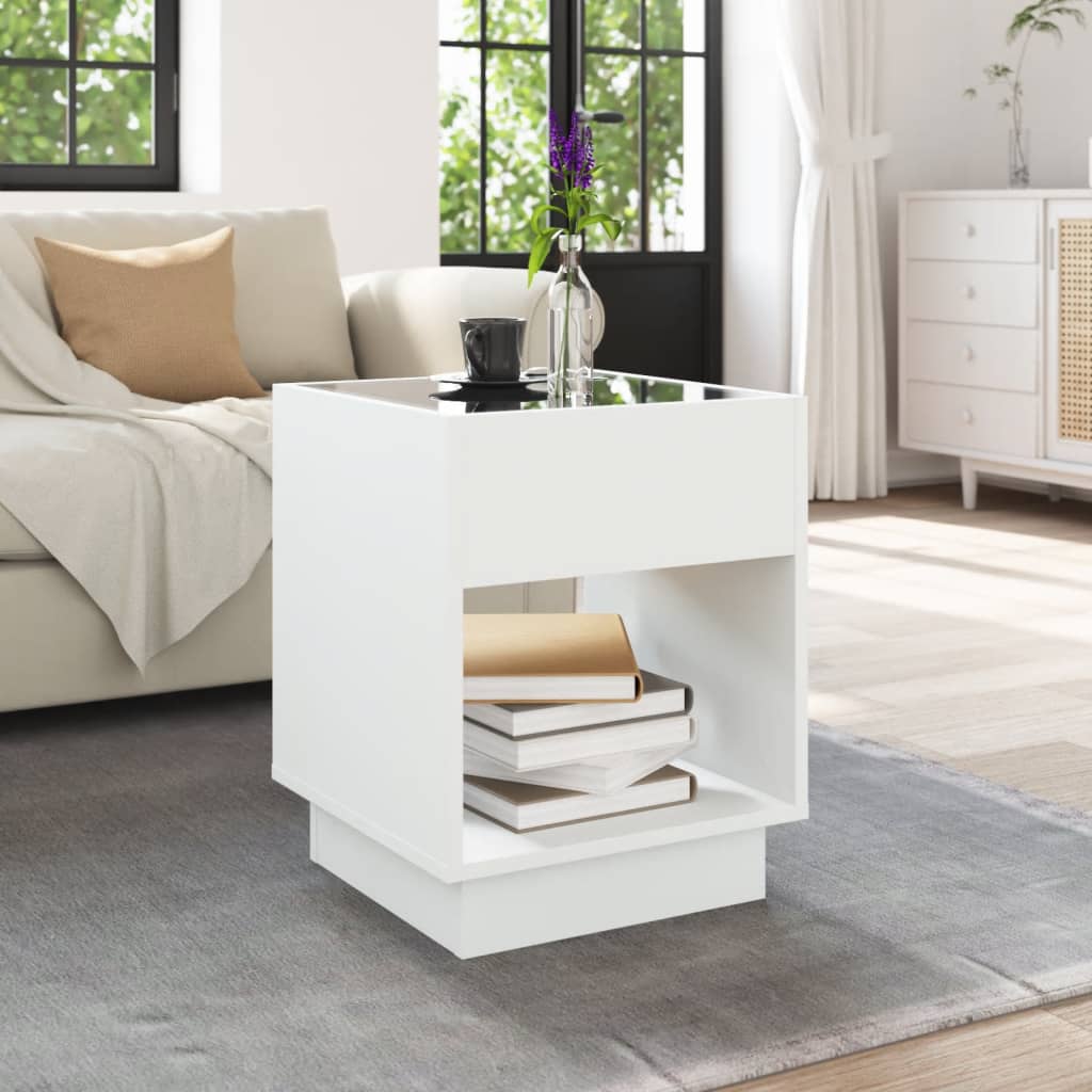 Mesa de centro luzes LED Infinity 40x40x50 cm branco - Image 3