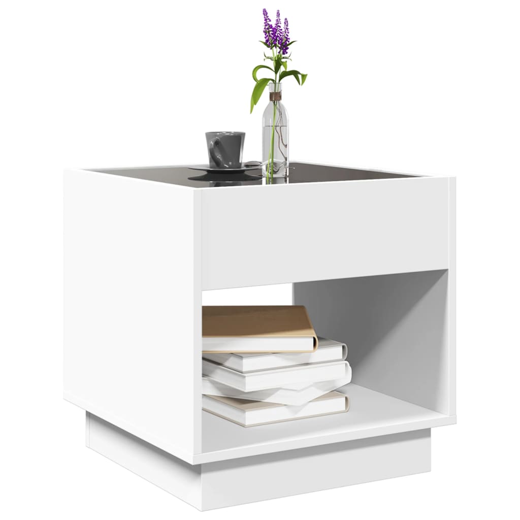 Mesa de centro luzes LED Infinity 40x40x50 cm branco - Image 4