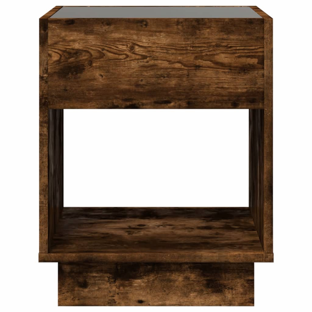 Mesa de centro luzes LED Infinity 40x40x50 cm carvalho fumado - Image 5