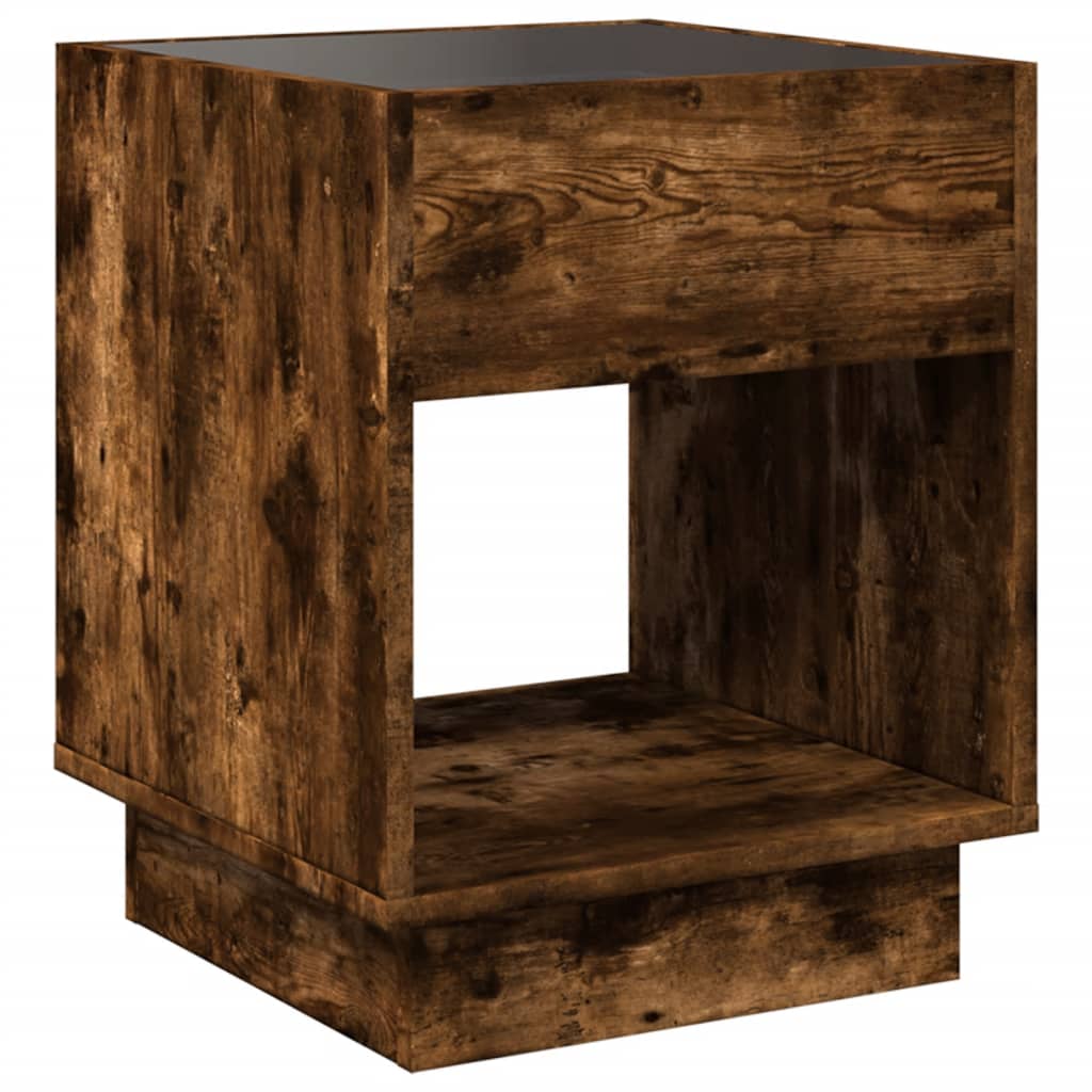 Mesa de centro luzes LED Infinity 40x40x50 cm carvalho fumado - Image 7