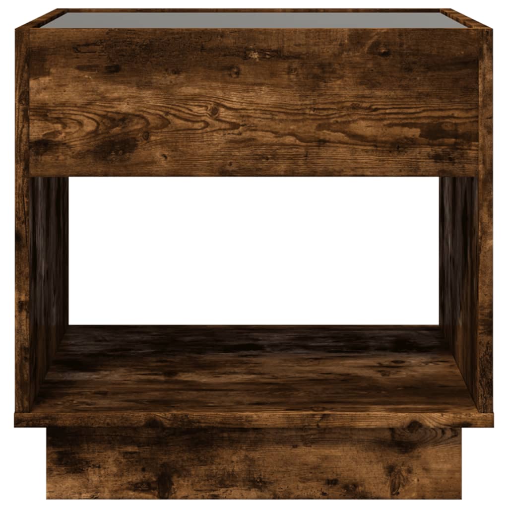 Mesa de centro luzes LED Infinity 50x50x50 cm carvalho fumado - Image 5