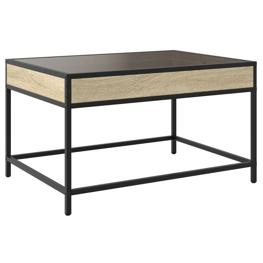 Mesa de centro luzes LED Infinity 70x50x41 cm carvalho sonoma - Image 7